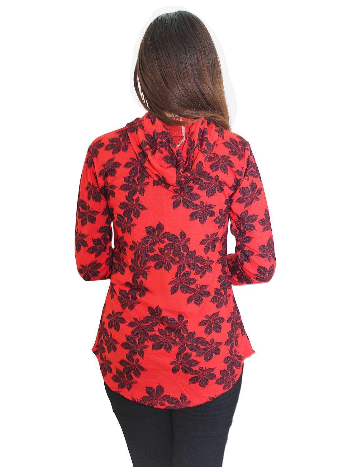 red long sleeve hooded sweatshirt - 20512413 - Standard Image - 2