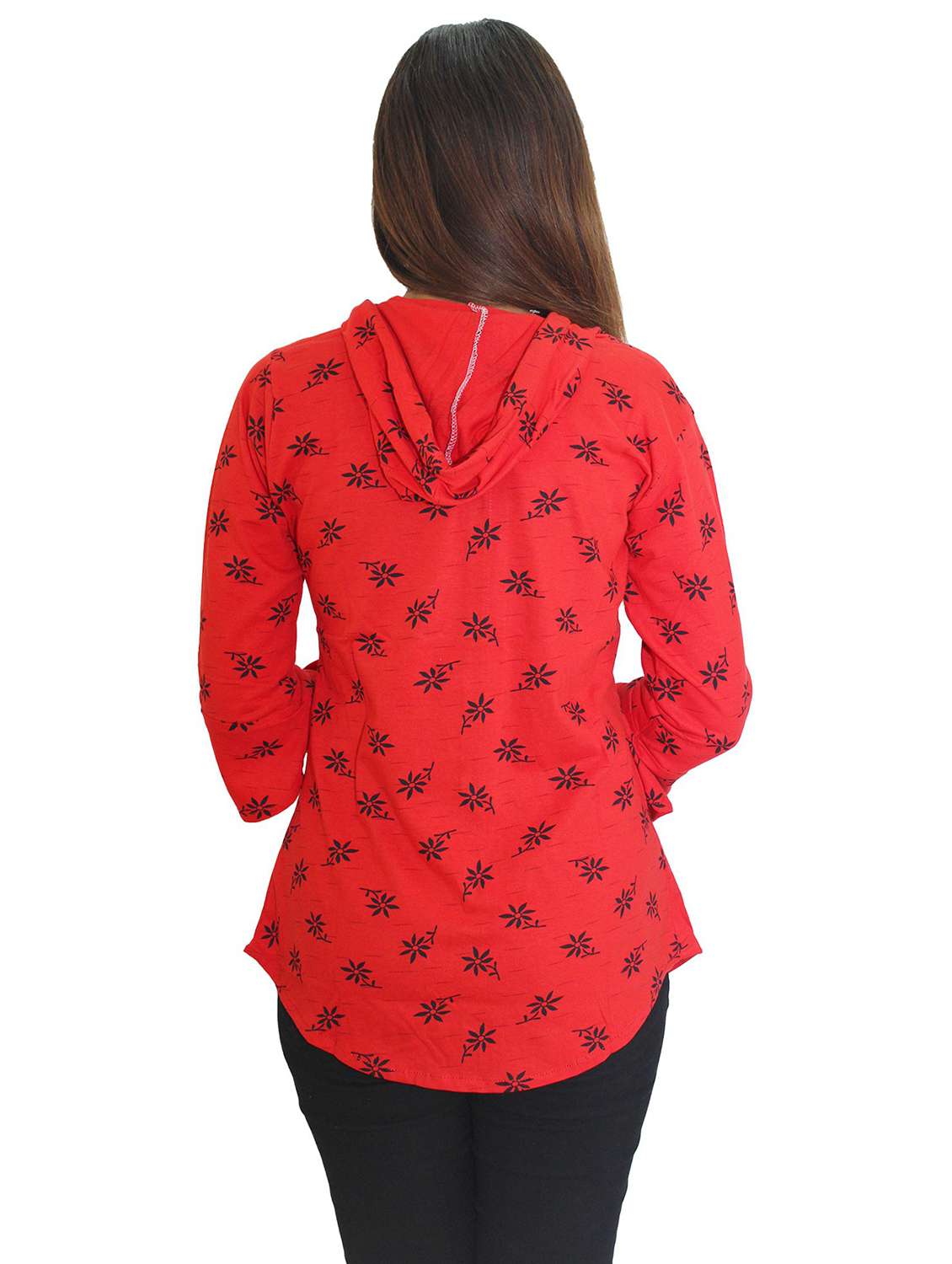 red printed hooded sweatshirt - 20512416 -  Standard Image - 2