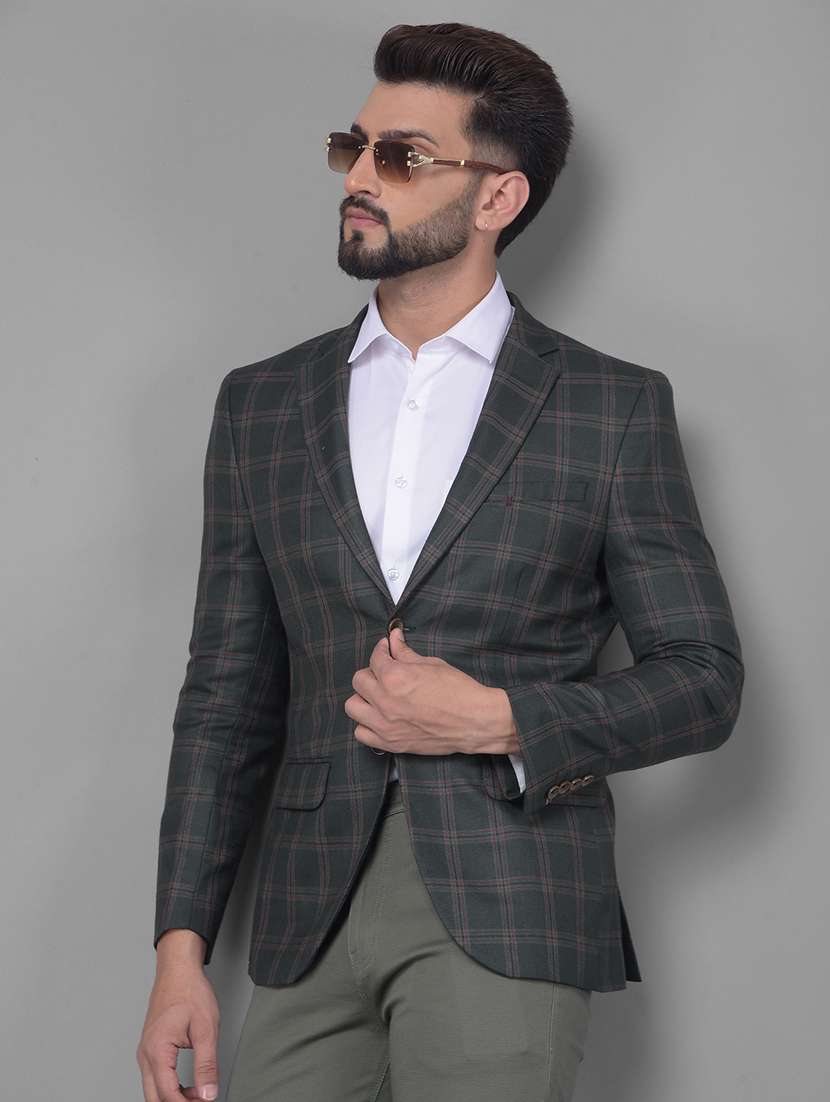 men checked single breasted casual blazer - 20512643 -  Standard Image - 2