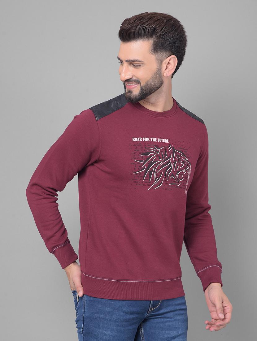 men shoulder tapered front print sweatshirt - 20512658 - Standard Image - 2