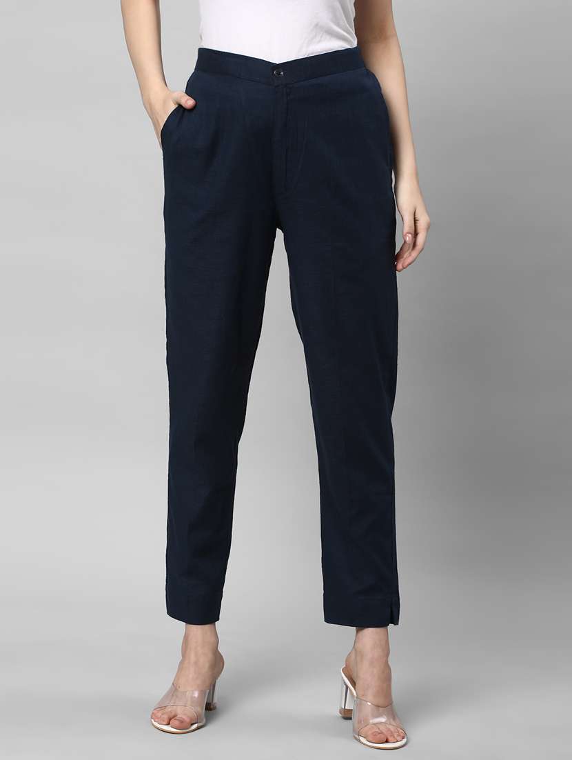 women solid cigarette pant - 20512832 - Zoom Image - 0
