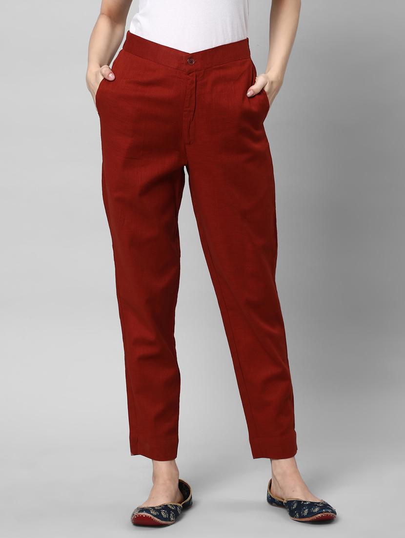 women solid cigarette pant 
