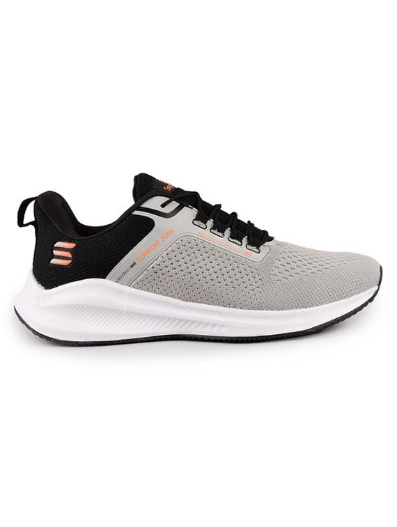 men color block grey lace up sport shoe - 20512889 - Standard Image - 2