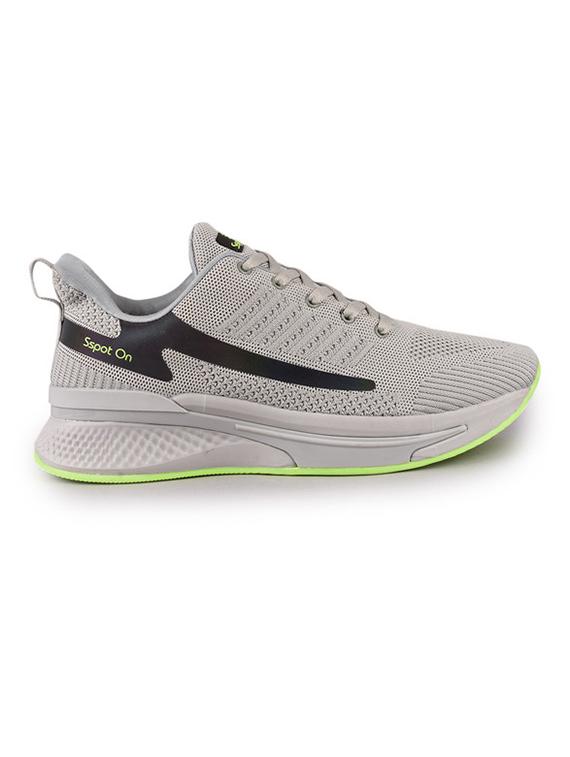 men solid grey lace up sport shoe - 20512896 - Standard Image - 2