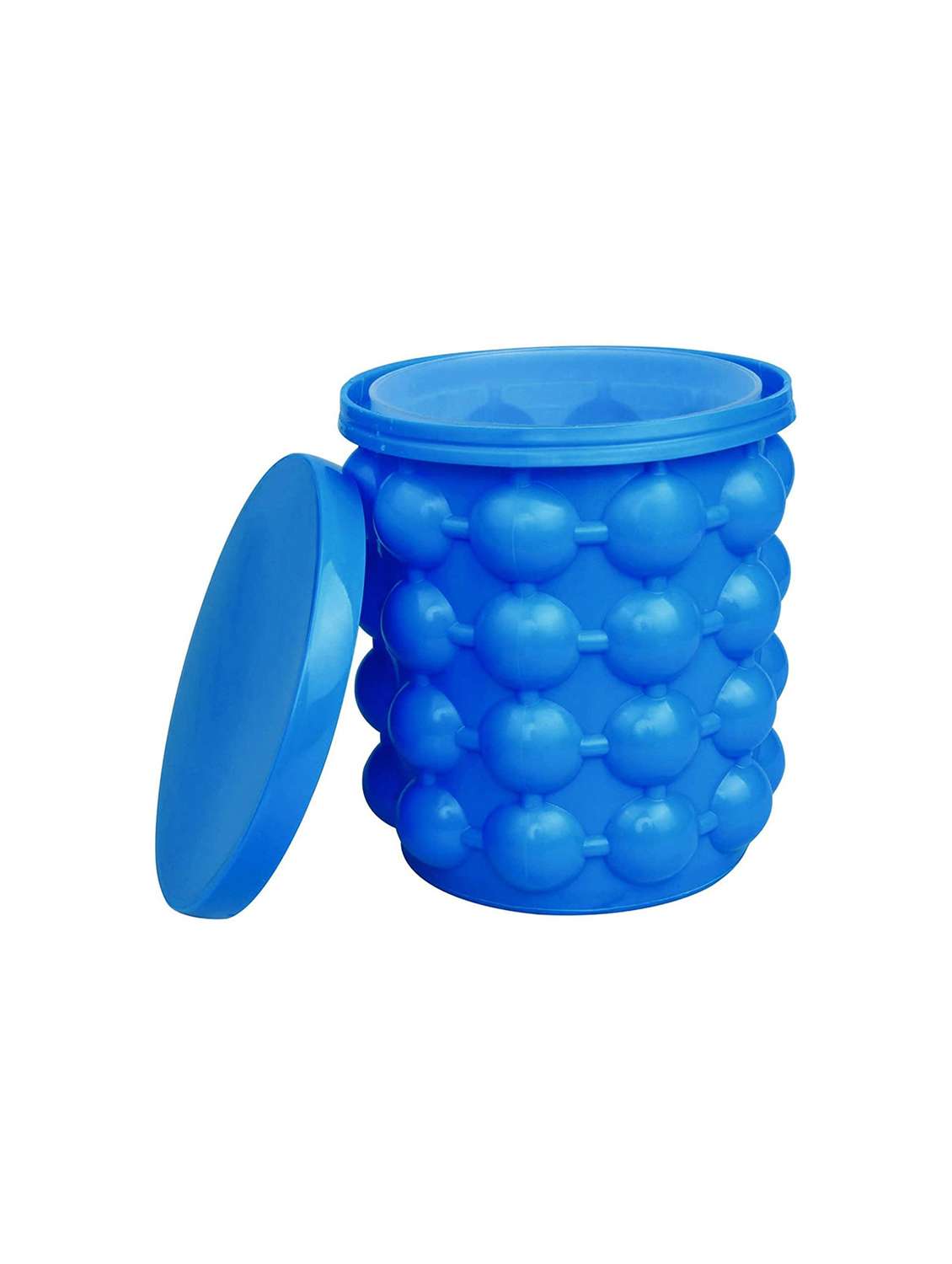 clearex kitchen large silicone ice bucket, (2 in 1) ice cube maker