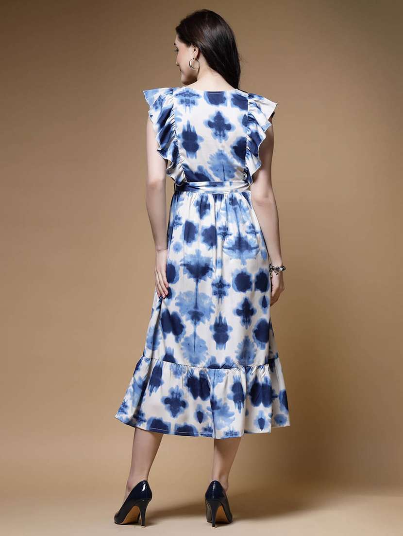 women white tie-dye a-line dress - 20512993 -  Standard Image - 2