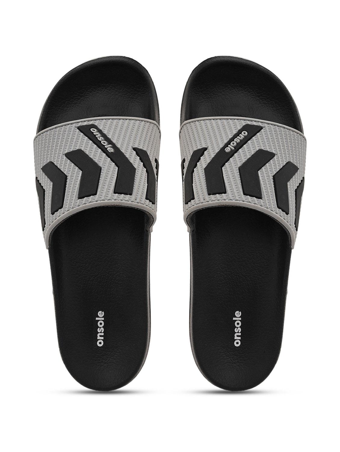 men printed grey slip on flip flop - 20519835 -  Zoom Image - 0