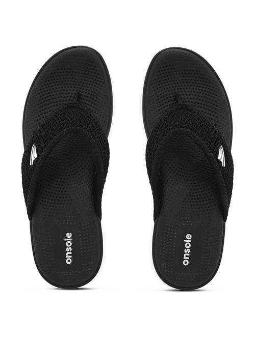 black slip on flip flop - 20519856 - Standard Image - 0