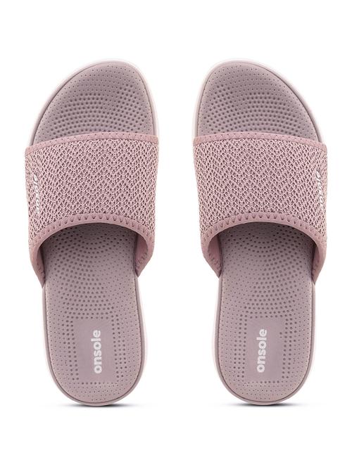 women textured nude colored flip flops - 20519865 - Standard Image - 0
