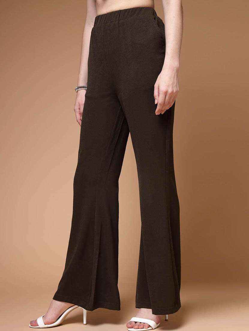 wome high rise solid bootcut trouser - 20520242 - Standard Image - 2