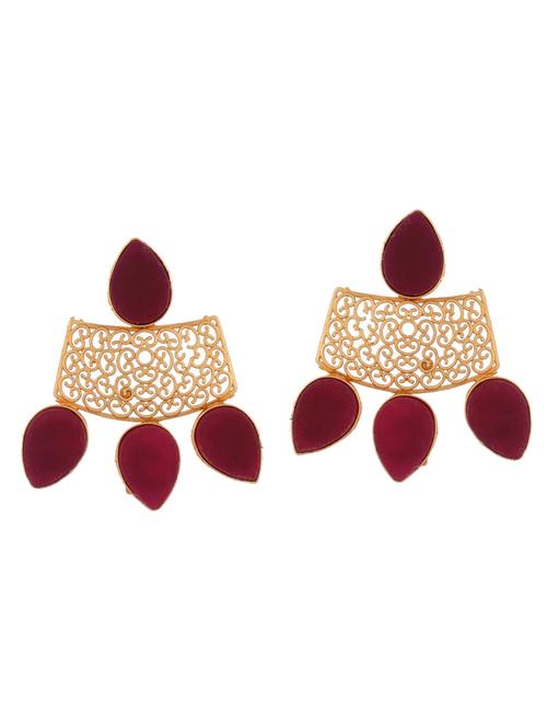gold plated brass drop earring - 20520270 -  Standard Image - 0