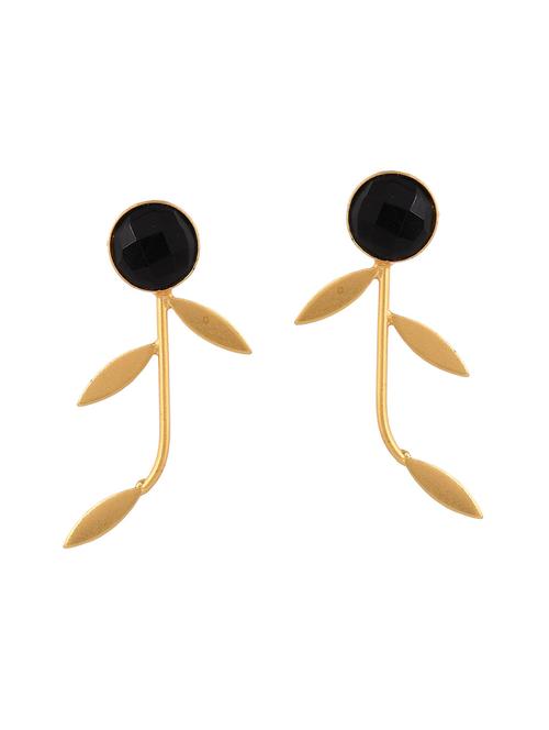 black brass drop earring - 20520273 -  Standard Image - 0