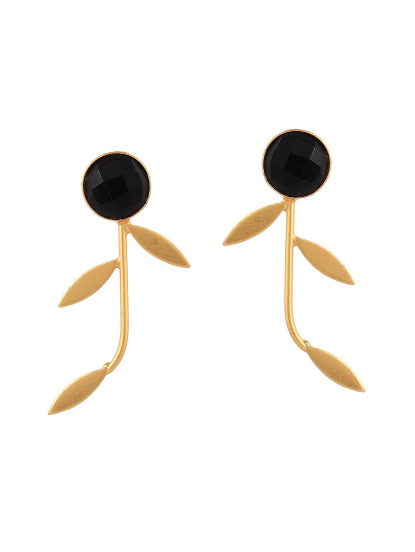 black brass drop earring - 20520273 -  Zoom Image - 0