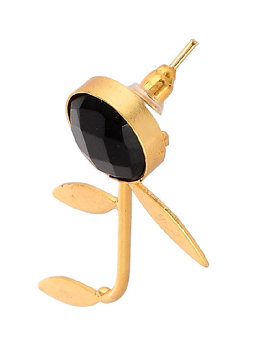 black brass drop earring - 20520273 - Standard Image - 2