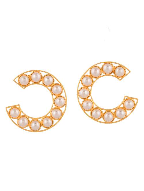 gold brass hoop earring - 20520276 -  Standard Image - 0