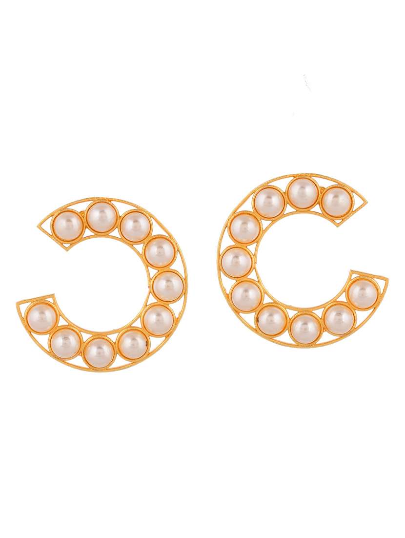 gold brass hoop earring