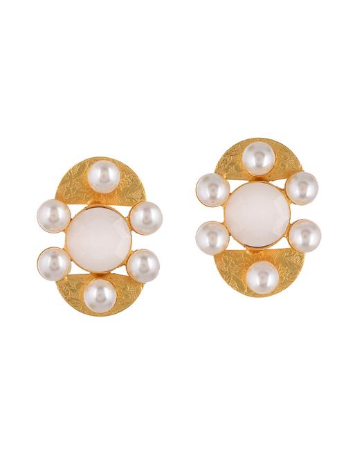 gold brass drop earring - 20520281 - Standard Image - 0