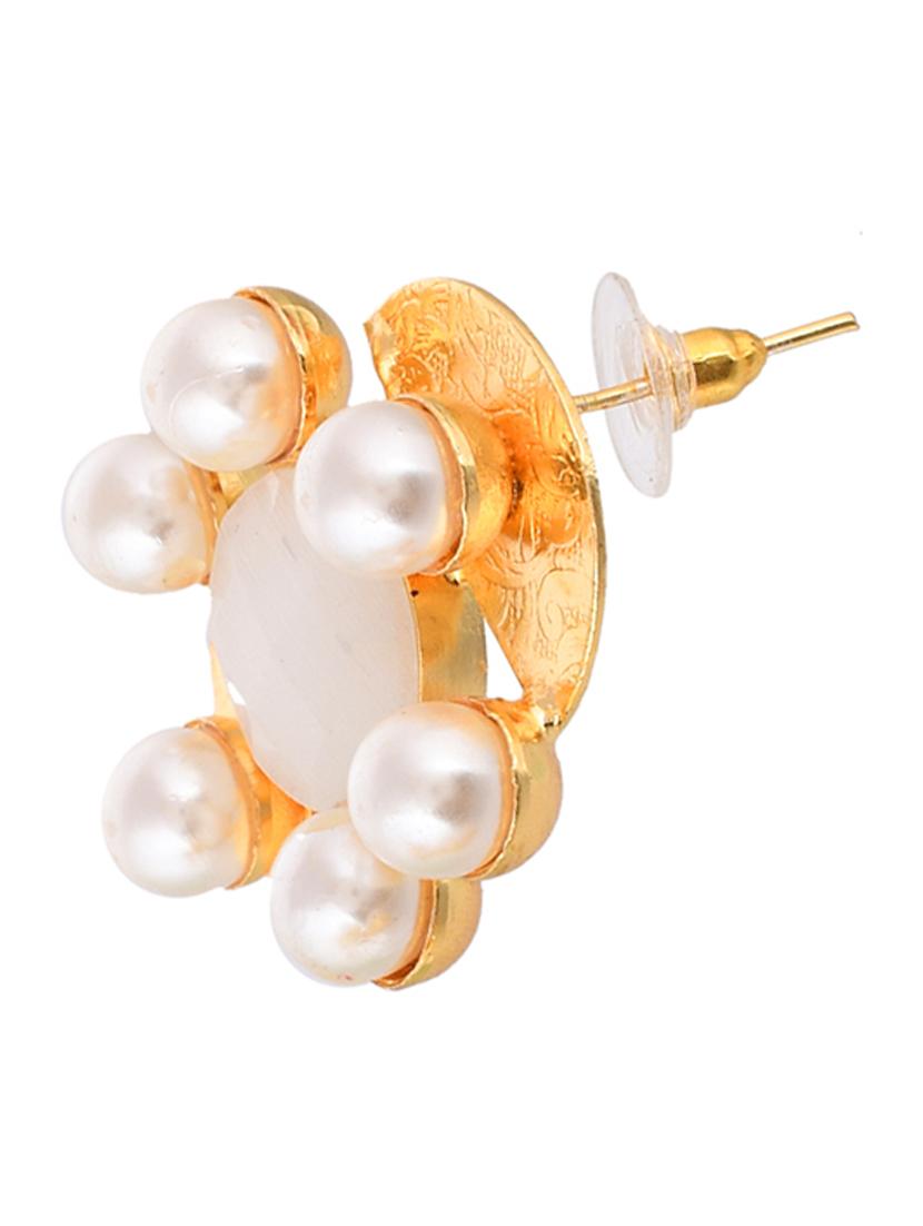 gold brass drop earring - 20520281 - Standard Image - 2
