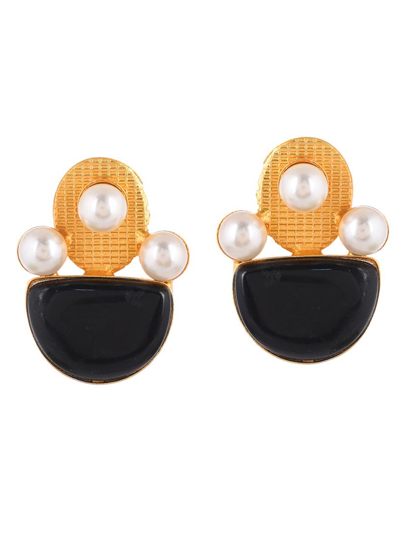 gold plated pearl stud earring - 20520286 -  Zoom Image - 0