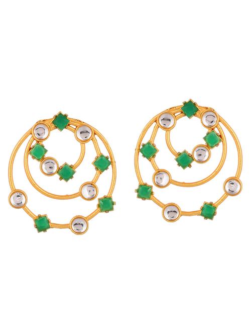 green brass drop earring - 20520288 -  Standard Image - 0