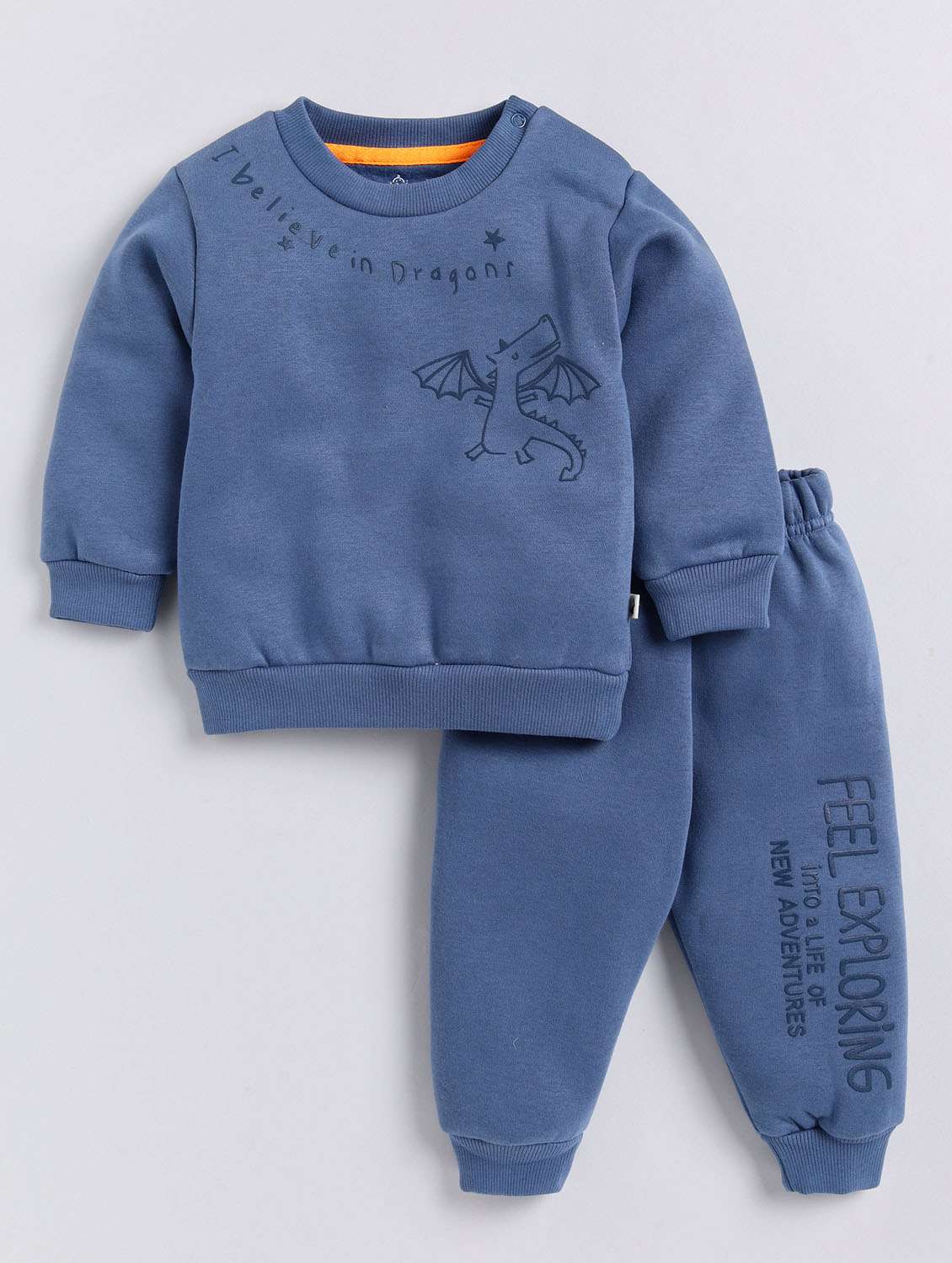boys graphic & typographic printed top & pant set