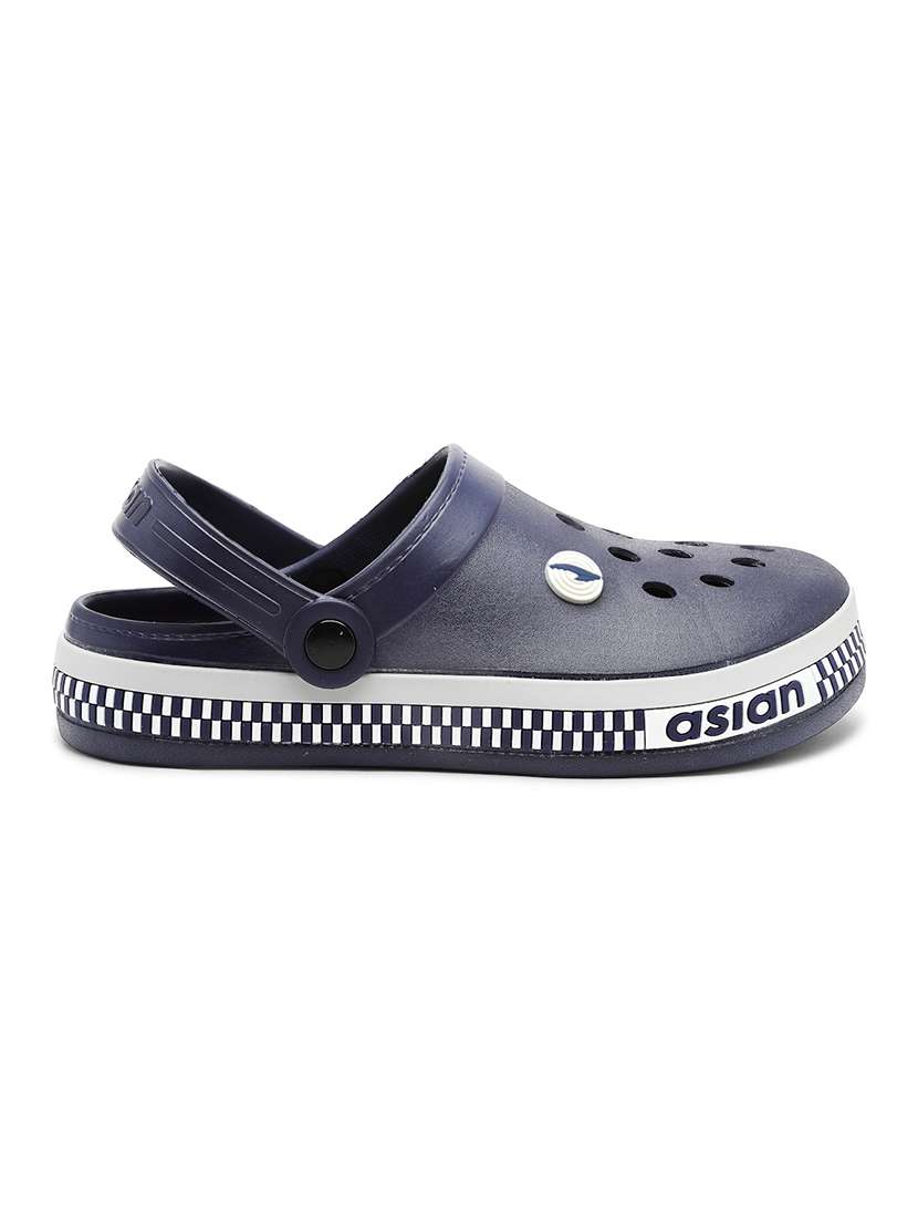 men navy blue back strap clog - 20522056 -  Standard Image - 2