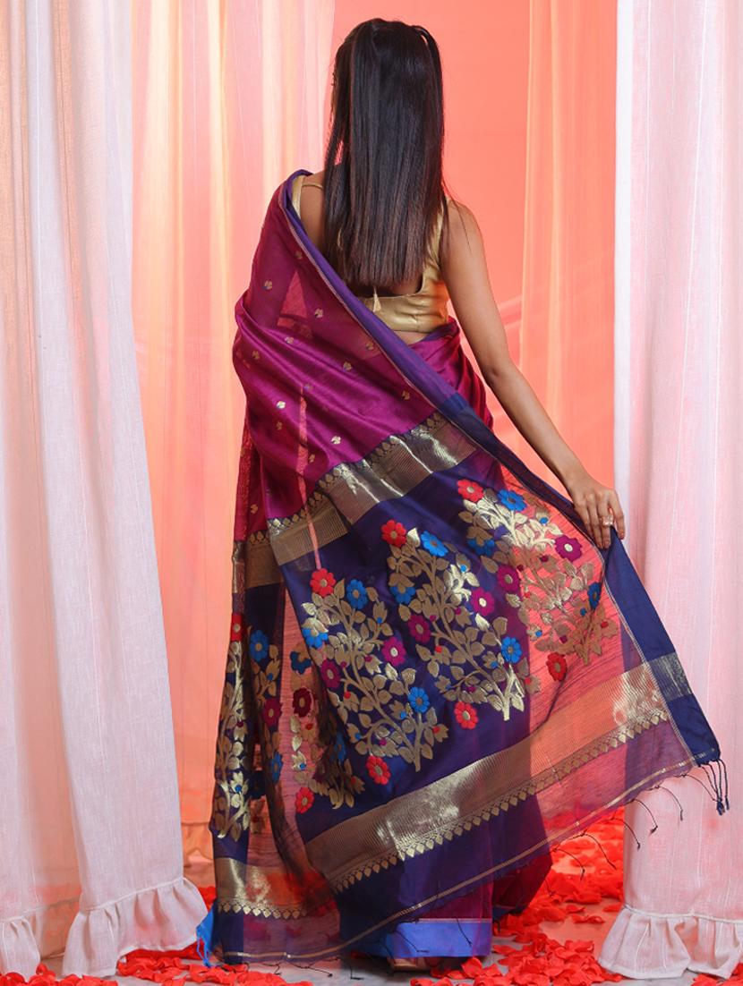 women's self design magenta colored saree - 20522127 - Standard Image - 2