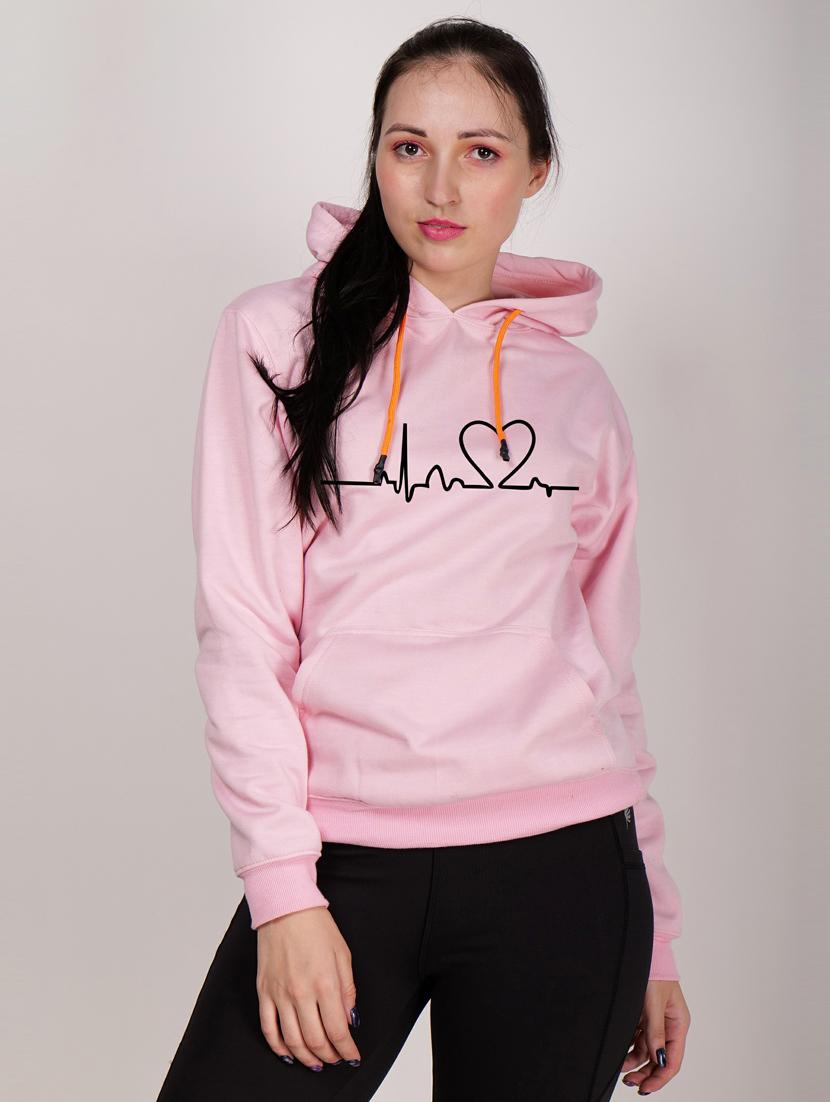 rosewater fleece chest print sweatshirt
