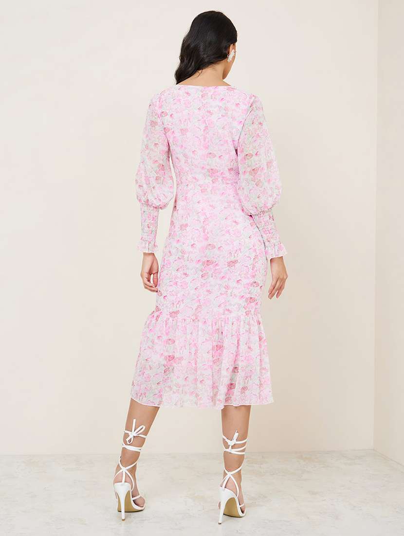 women floral printed tiered dress - 20533338 -  Standard Image - 2