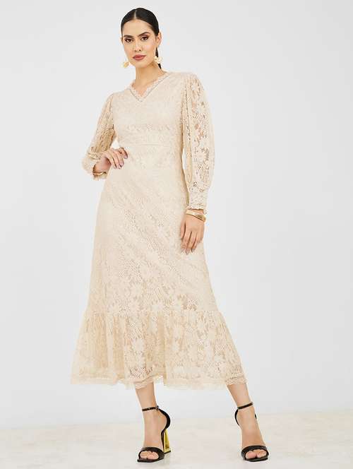 Women Self Design Tiered Dress