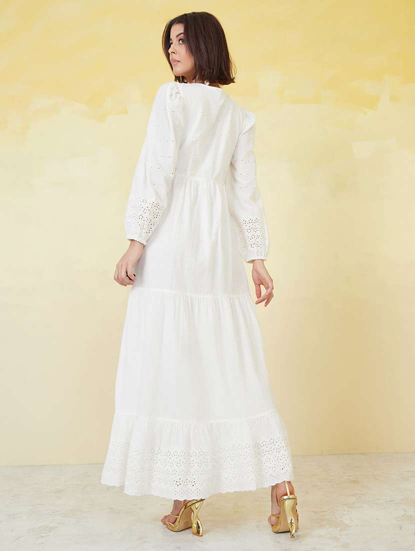 women white cotton maxi dress - 20533360 - Standard Image - 2