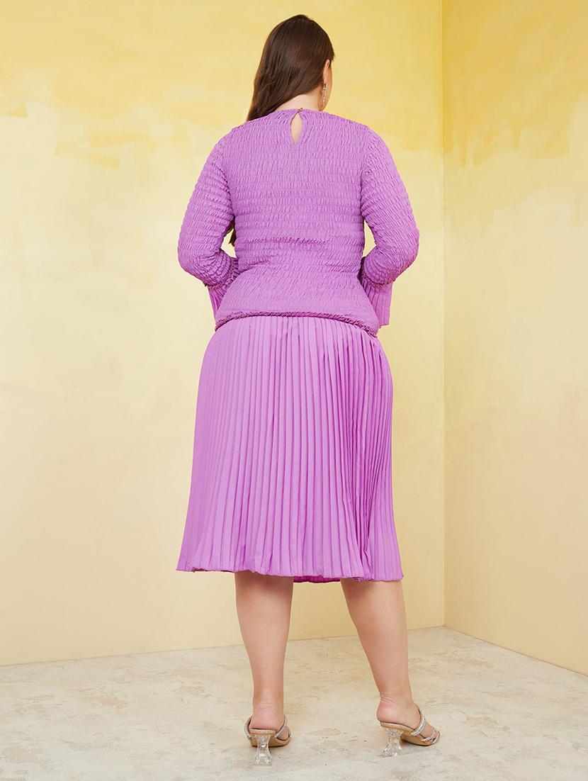 women lavender plus size midi dress - 20533382 - Standard Image - 2