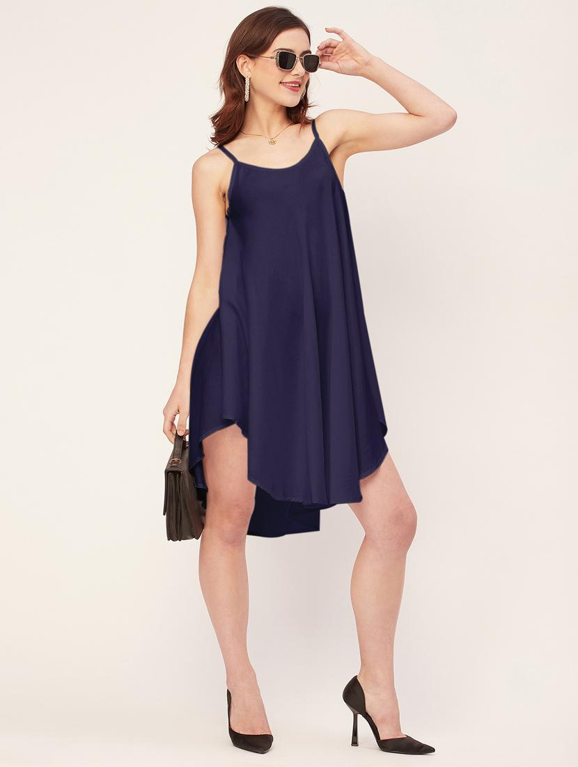 women solid sleevless asymmetric dress - 20533723 - Zoom Image - 0