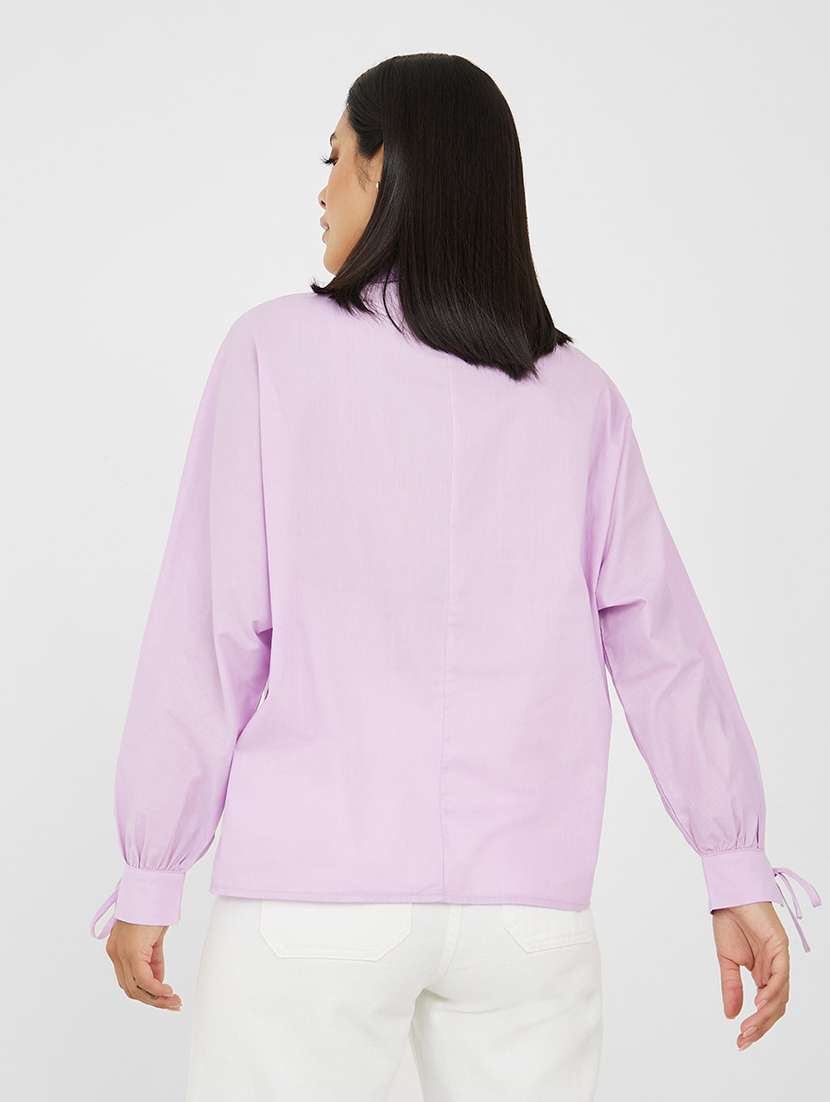 lavender cotton regular shirt - 20533829 -  Standard Image - 2