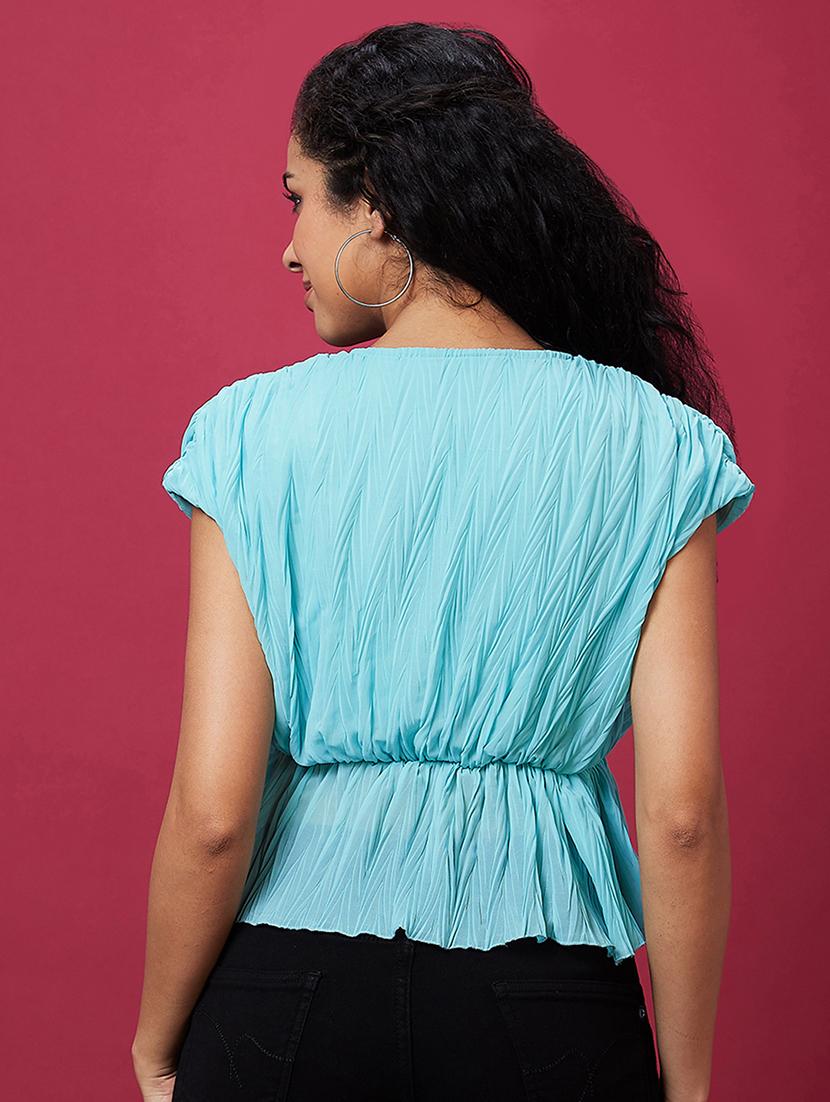 blue solid regular top - 20534022 - Standard Image - 2