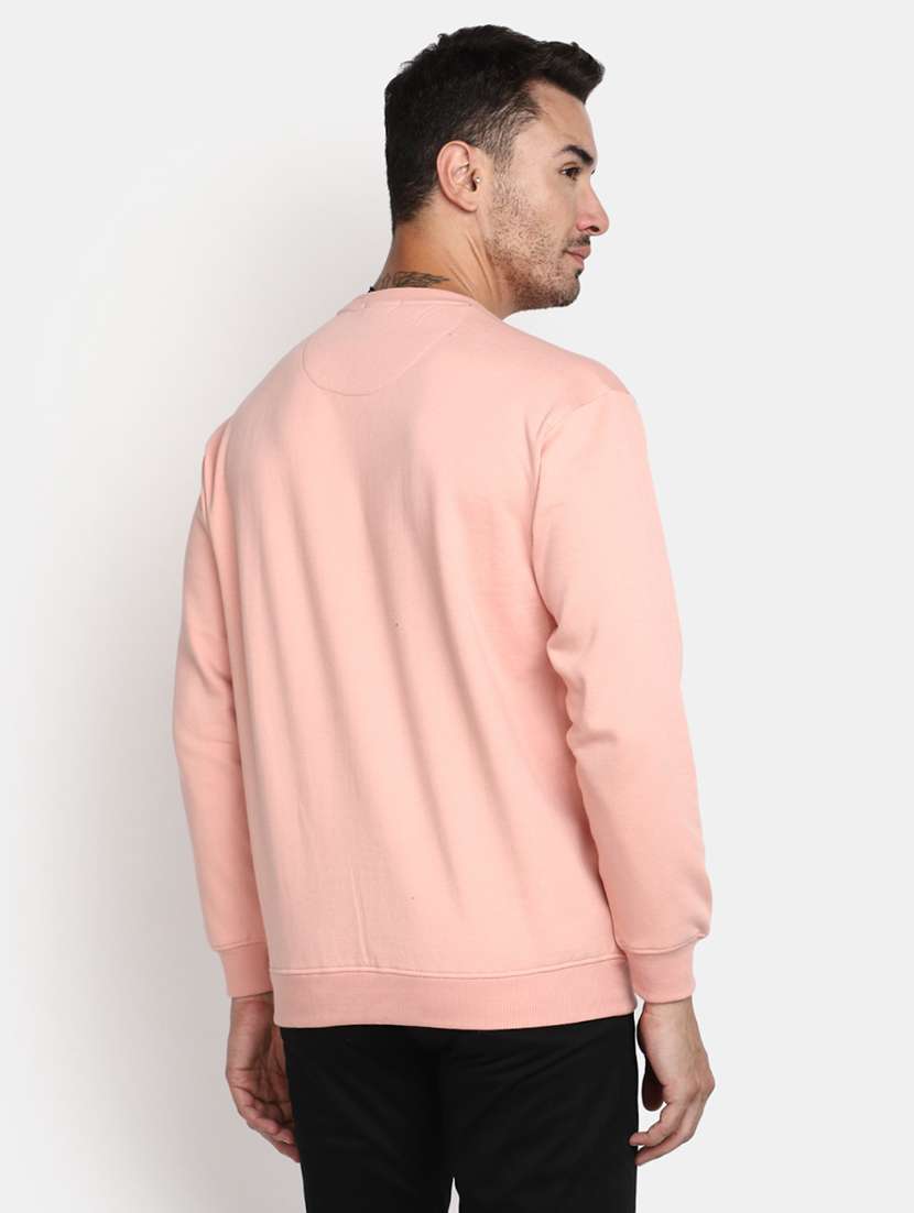 pink khadi cotton chest print sweatshirt - 20534043 -  Standard Image - 2