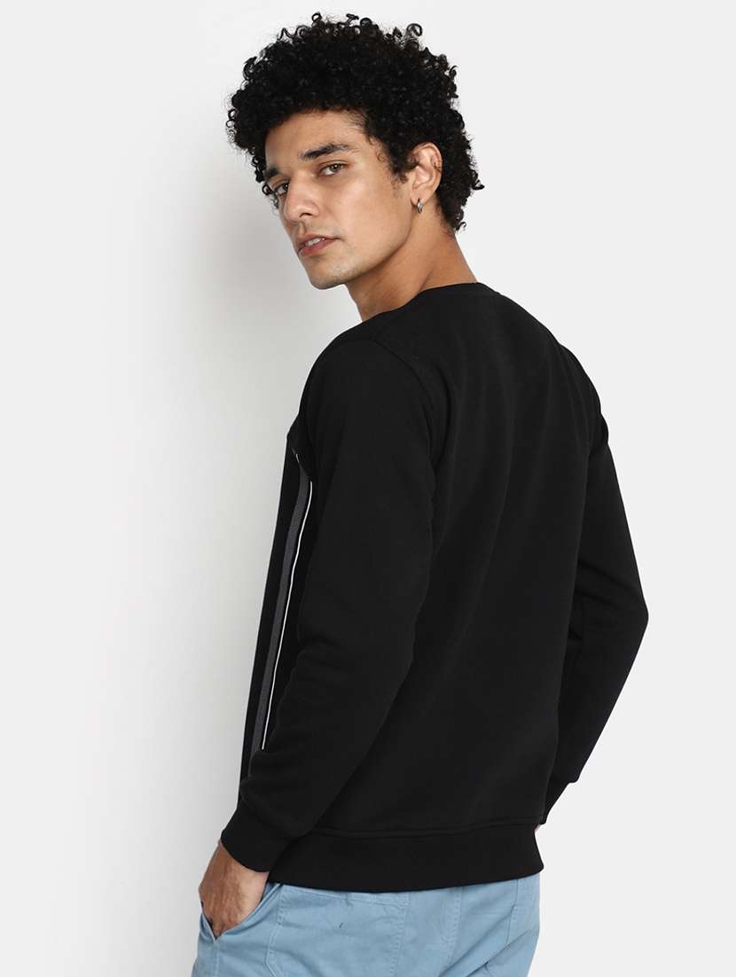 men front print round neck sweatshirt - 20534051 - Standard Image - 2