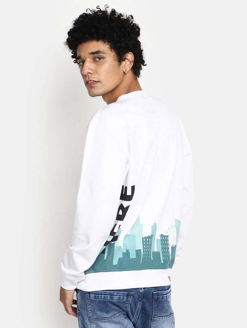 men long sleeves front & back printed sweatshirt  - 20534068 -  Standard Image - 2
