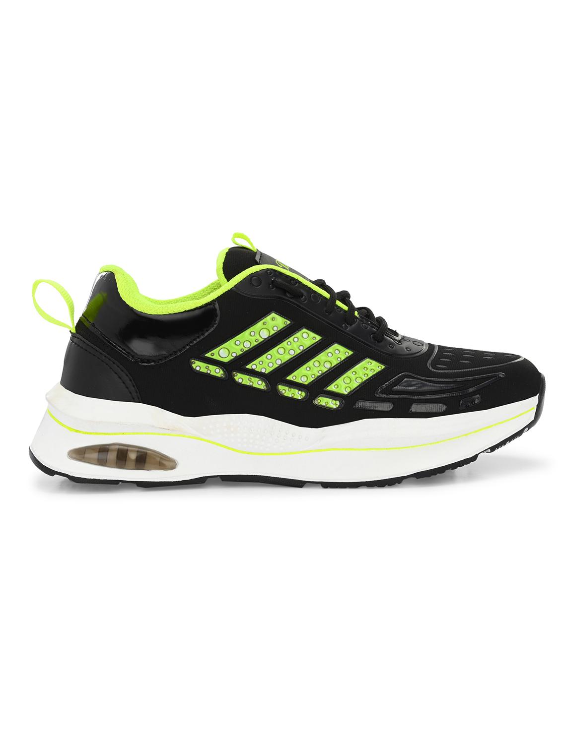 men black & neon lace-up sports shoe - 20534166 - Standard Image - 2