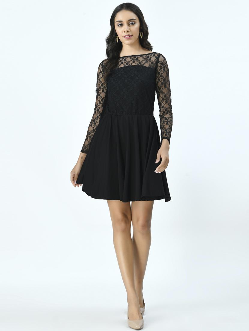 women lace detailed fit & flare dress - 20534376 -  Zoom Image - 0