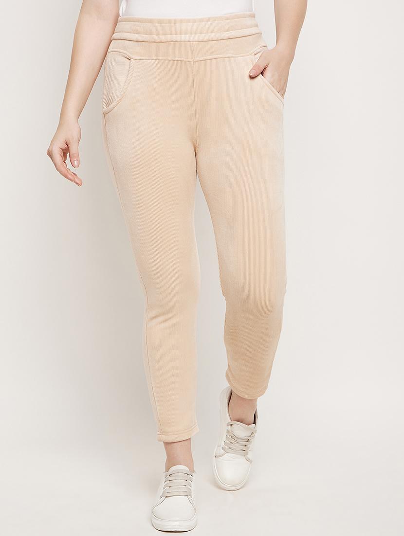 beige corduroy treggings trouser - 20534456 -  Zoom Image - 0