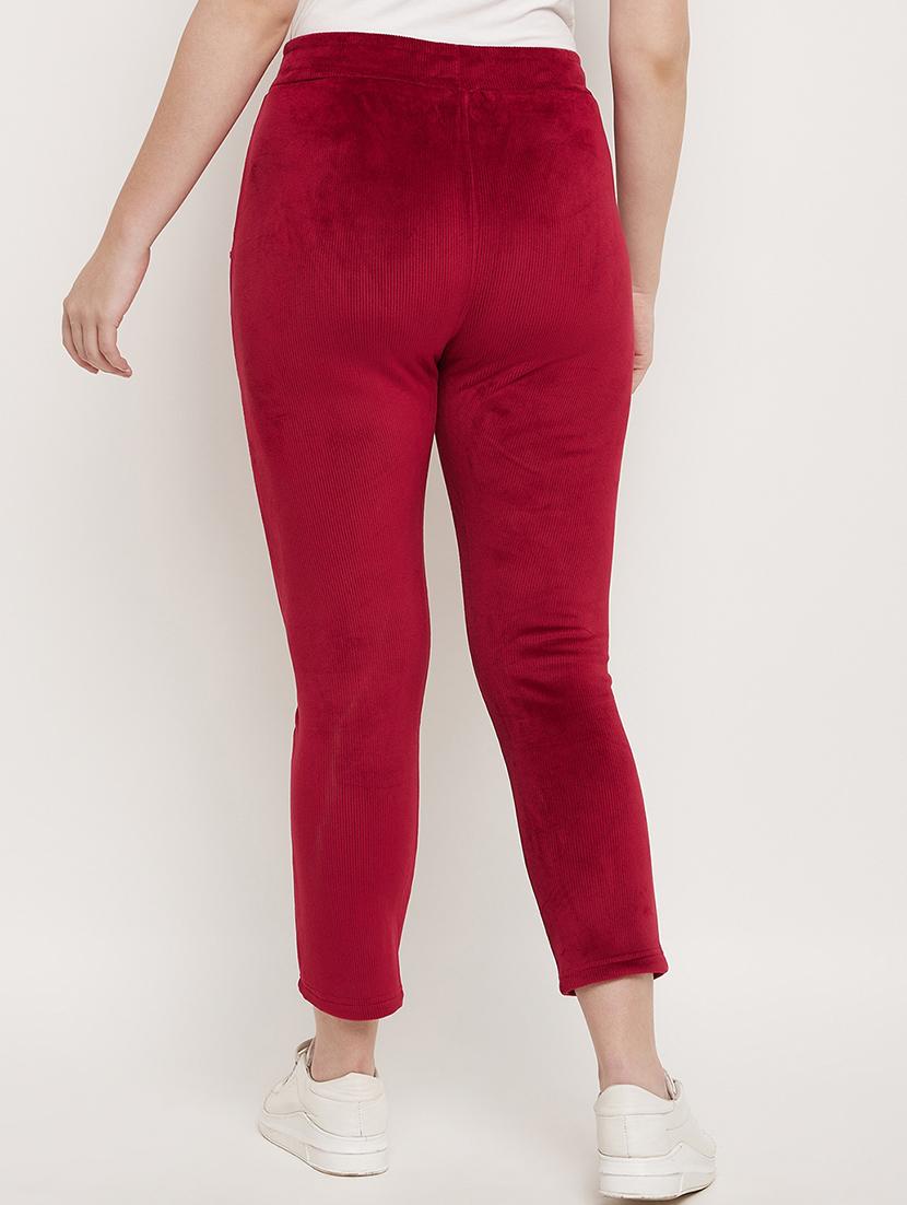 red corduroy treggings trouser - 20534461 - Standard Image - 2