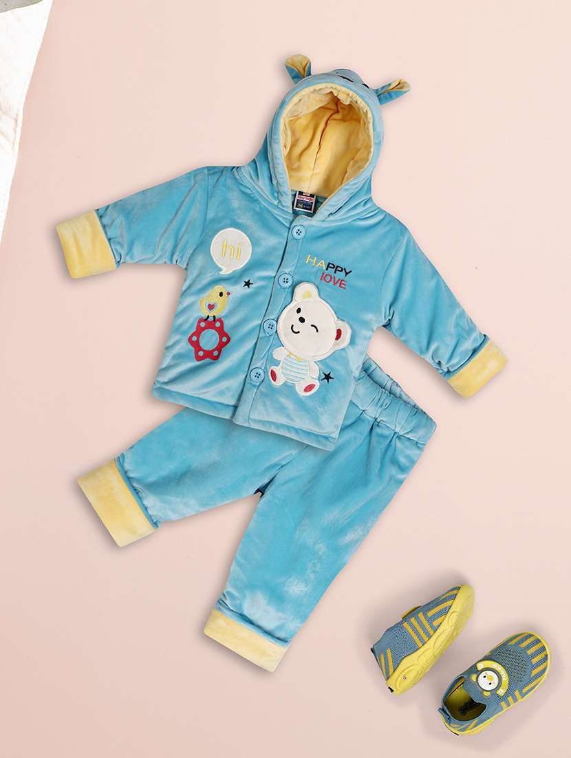 boys self designed full length twin set