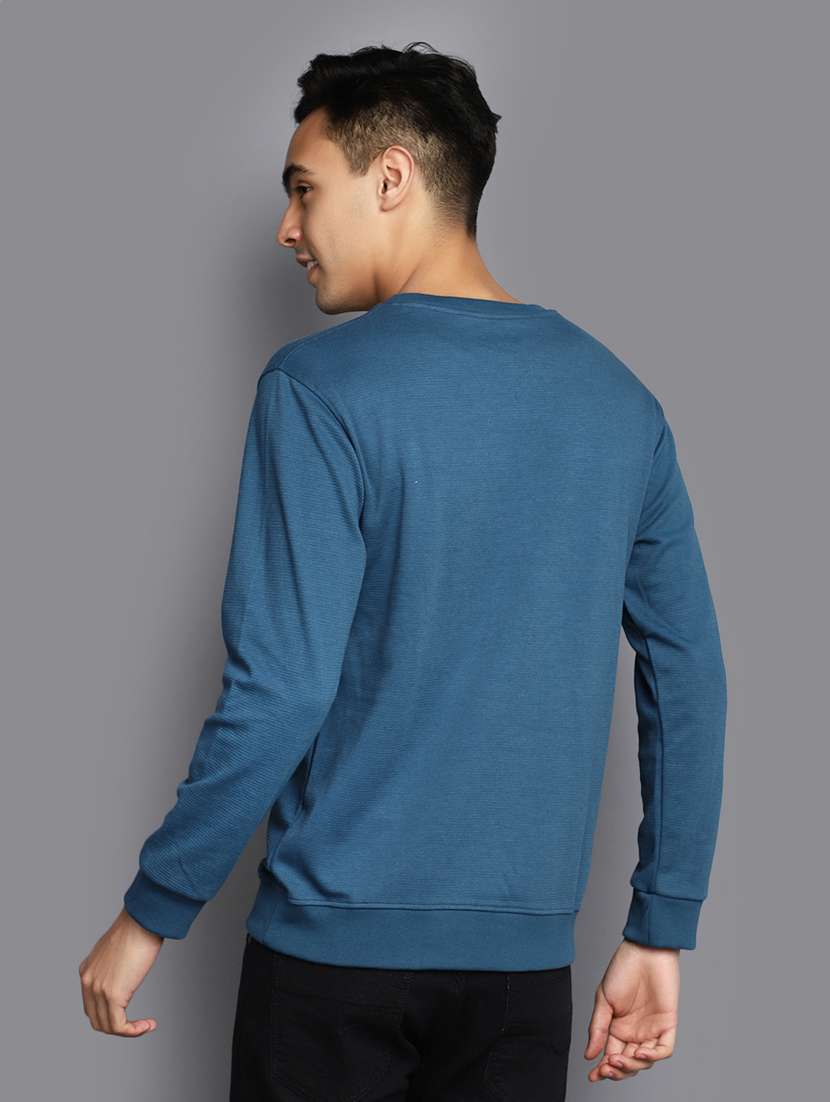 men teal blue cotton regular t-shirt - 20534808 -  Standard Image - 2