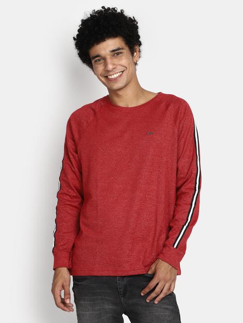 men maroon raglan sleeve t-shirt - 20534917 - Standard Image - 0