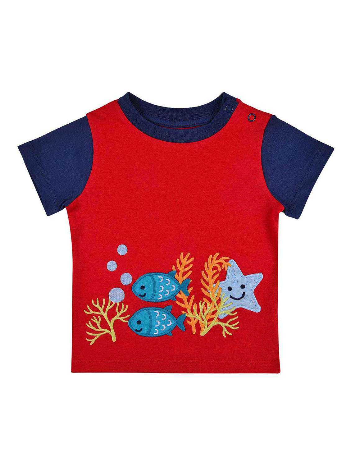boys red round neck t-shirts