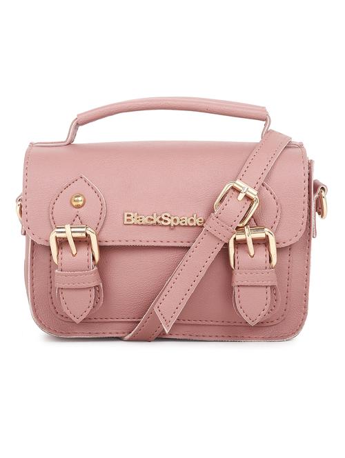 pink leatherette (pu) sling bag - 20535288 - Standard Image - 0