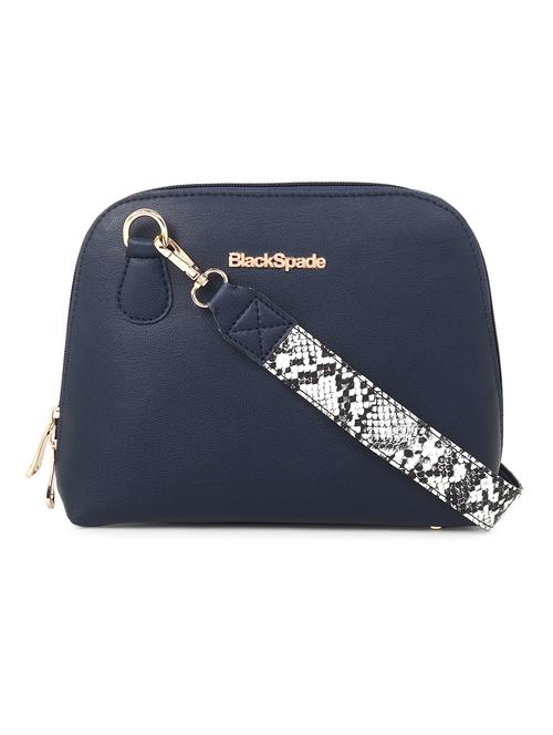 blue leatherette (pu) sling bag - 20535295 -  Standard Image - 0