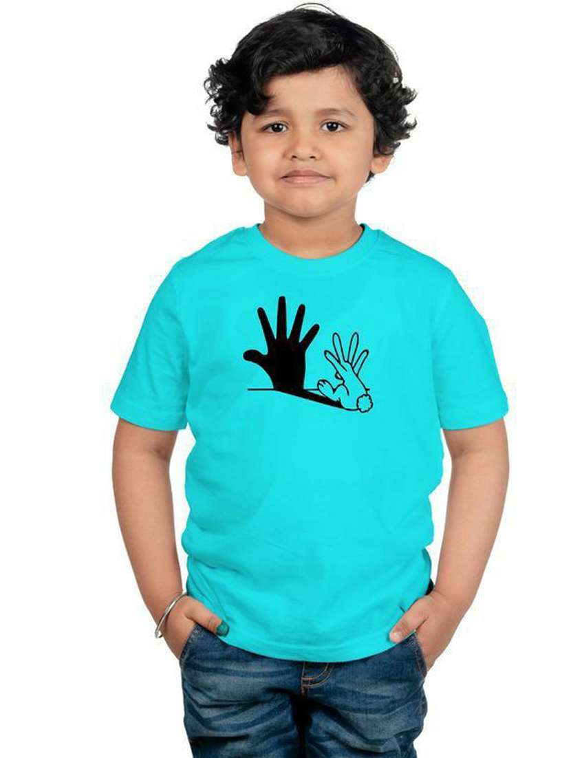 boys round neck graphic printed t-shirt