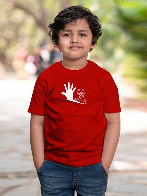 boys round neck graphic printed t-shirt - 20535336 - Standard Image - 0